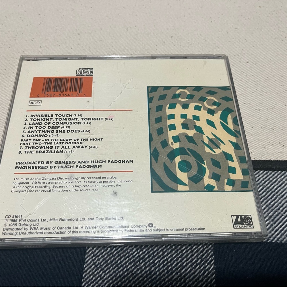 Genesis Invisible Touch CD - Picture 4 of 4